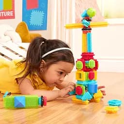 Конструктор-брістл Battat Lite Bristle Blocks Будівельник 56 деталей (BT3070Z) - мініатюра 6