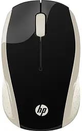 Комп'ютерна мишка бездротова HP 200 Silk Gold Wireless Mouse 3 кн. 1000 dpi чорно-золотиста (2HU83AA) - мініатюра 3