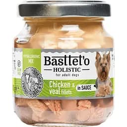 Влажный корм для собак Basttet`o Holistic микс говядина с курицей в соусе 130 г стекло