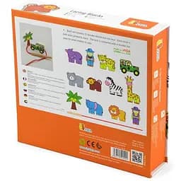 Дерев'яна шнурівка Viga Toys Зоопарк (59549) - мініатюра 5