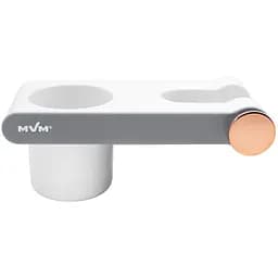 Полка МВМ My Home BP-33 с держателем для фена белая с серым (BP-33 WHITE/GRAY)