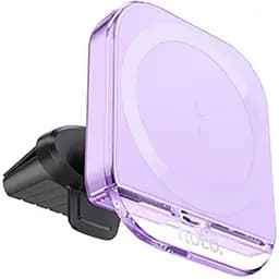 Автодержатель Hoco HW17 магнитный с беспроводной зарядкой 15W фиолетовый