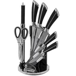 Набір ножів Edenberg на підставці нержавіюча сталь 9 предметів (EB-3611)