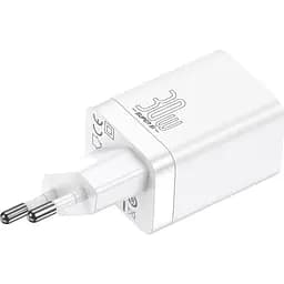 Мережевий зарядний пристрій Baseus Super Si Pro Quick Charger C+U 30W EU білий (CCSUPP-E02) - мініатюра 2