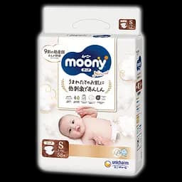 Подгузники Moony Natural S (4-8) кг 58 шт.