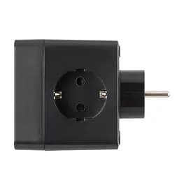 Сетевой фильтр-адаптер тройник 2E AD431-BK 3xТипF, 16A, 2xUSB-A, 1x USB-C - мініатюра 4