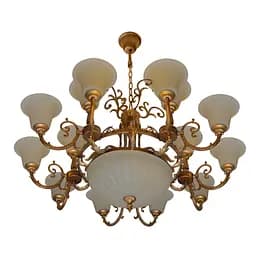 Люстра подвесная Brille прованс для холла E27 60W Cop (BKL-177S/18)