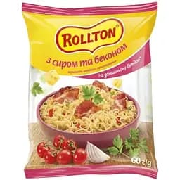 Вермішель Rollton на домашньому бульйоні з сиром та беконом 60 г (659492)