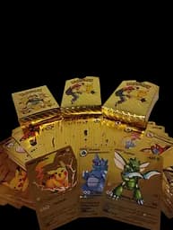 Карточки Покемон золотые, Мега набор 1 уп ,55 карт, коллекционные