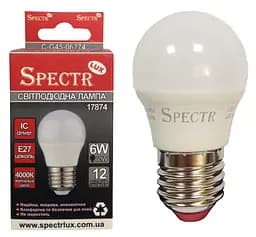 Лампа LED SPEKTR ДШ 6W-E27-4000K 540 Lm C-G45-06274 (17874) TM СПЕКТР