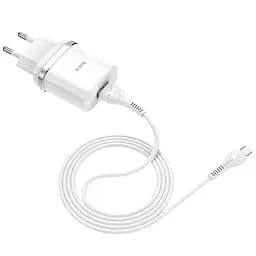 МЗП Hoco C12Q Smart QC3.0 3A (1USB-A) + кабель USB to MicroUSB Білий - мініатюра 3