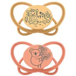 Пустышка Nip Моя бабочка Зеленая серия 5-18 мес. оранжевая 2 шт. (38755-51)