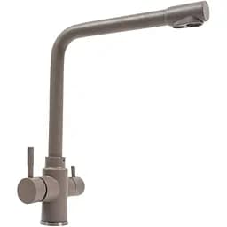 Смеситель под фильтр Platinum KT 8201 (8626) поворотный двухрычажный из нержавеющей стали дюна (SP000041073)