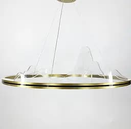 Вишукана підвісна LED люстра з імітацією високогірʼя Line.F Діаметр 80см