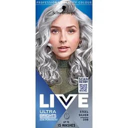 Фарба для волосся Schwarzkopf Live Ultra Brights 098 Steel Silver - мініатюра 2