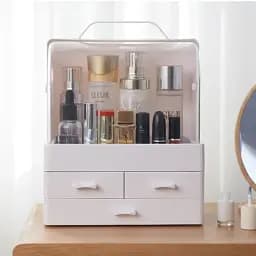 Органайзер для косметики та прикрас із висувними ящиками Cosmetic Box Білий GW-880