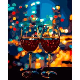 Картина за номерами Santi Нічне побачення 40х50 см з LED підсвіткою (955085)