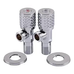 Набір кранів кутових Q Professional Exlusive кераміка 1/2″X1/2″ 9999 Chrome(1уп.) - мініатюра 4