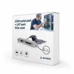 Контролер PCI-E - Gembird PCI-Express для COM-порту та LPT-порту, низькопрофільна планка в комплекті (PEX-COMLPT-01) - мініатюра 2