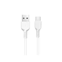 Кабель HOCO X13 USB to Type-C 3A, 1m, PVC, PVC connectors, White