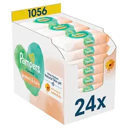 Набор детские влажные салфетки Pampers Harmonie Calendula 1056 шт. (24 уп. по 44 шт.)