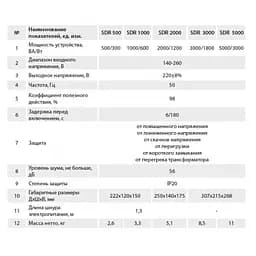 Стабілізатор напруги Aruna SDR 5000 - мініатюра 2
