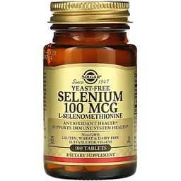 Селен Solgar Selenium L-Selenomethianine бездріжджовий 100 мкг 100 таблеток