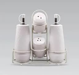 Керамічний набір для спецій та пляшечки для олії Maestro MR-20002-04S настільний набір баночок Білий