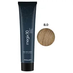 Профессиональная краска для волос с низким содержанием аммиака Megix10 Mowan 8.0 светлый блонд 100 мл