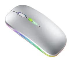 Мишка безшумна комп'ютерна, бездротова Macarone Bluetooth, USB, що перезаряджається, Сіра 