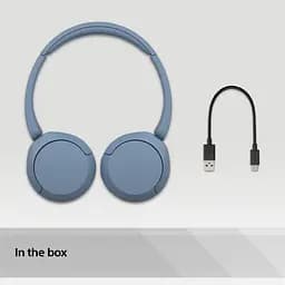 Навушники Sony On-ear WH-CH520 BT 5.2 SBC AAC Wireless Mic Синій (WHCH520L.CE7) - мініатюра 2