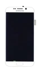 Матриця з тачскріном модуль Samsung Galaxy S6 Edge SM-G925F білий з рамкою