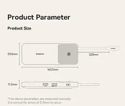 Перехідник - мультиадаптер - хаб Baseus OS Dual Fast Charging 6-in-1 (B0007090) - мініатюра 10