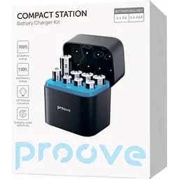 Зарядний Пристрій з Акумуляторними Батарейками Proove Compact Station 8pcs (4xAAA + 4xAA) black - мініатюра 5