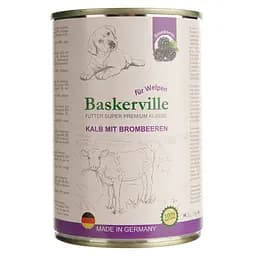 Влажный корм для щенков Baskerville Super Premium Kalb Mit Brombeeren Телятина и ежевика 400 г