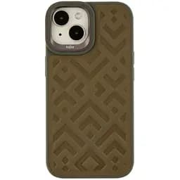 Чохол-накладка Kajsa Briquette Collection Rhombus Apple iPhone 15 Olive
