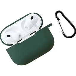 Чохол Silicone Case + Carbine для AirPods Pro 2 Dark Green [132178] - мініатюра 3