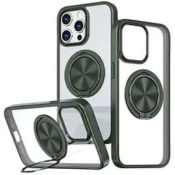 Чохол Epik TPU+PC Metal Ring with MagSafe для Apple iPhone 15 Pro 6.1 Зелений