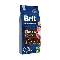 Сухой корм Brit Premium Dog Light 15 кг для собак с лишним весом (курица)