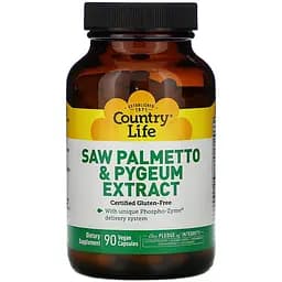 Экстракт сереноа и коры африканской сливы Country Life Saw Palmetto 90 капсул