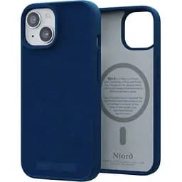 Чехол-накладка Njord Suede MagSafe Case Blue для iPhone 15 (NA51SU01)