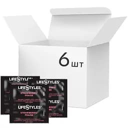 Презервативи LifeStyles Strawberry ароматизовані 6 шт. (ROZ6501053473)