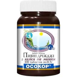 Дріжджі пивні Осокор з калієм та магнієм 0.5 г 150 таблеток