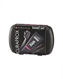 Дорожній набір для догляду за ротовою порожниною Curaprox Travel Set Black is White: Розкладна щітка CS5460 Ultra Soft + Зубна паста з активованим вугіллям Black is White 10 мл + Йоржики + Тревел-кейс - мініатюра 7