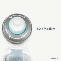 Антиколікова пляшечка Difrax Variflow Natural 1-2-3 із силіконовою соскою 250 мл - мініатюра 4