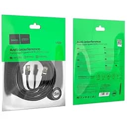 Кабель Hoco US02 Level pure copper gigabit ethernet cable L 5 м Black - мініатюра 7