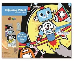 Набір для малювання Avenir Гігантська вельвет-розмальовка Космос і робот (CH191694)