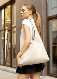 Женская сумка Sambag HOBO M белый 35 х 40 х 8 см (53200030)