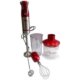 Блендер Zepline ZP-074 подрібнювач міксер багатофункціональний занурювальний 5в1 1500 Вт червоний