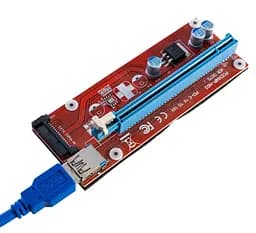 Адаптер - Переходник PCIe 1x TO 16x + SATA + USB 2.0 Б/у